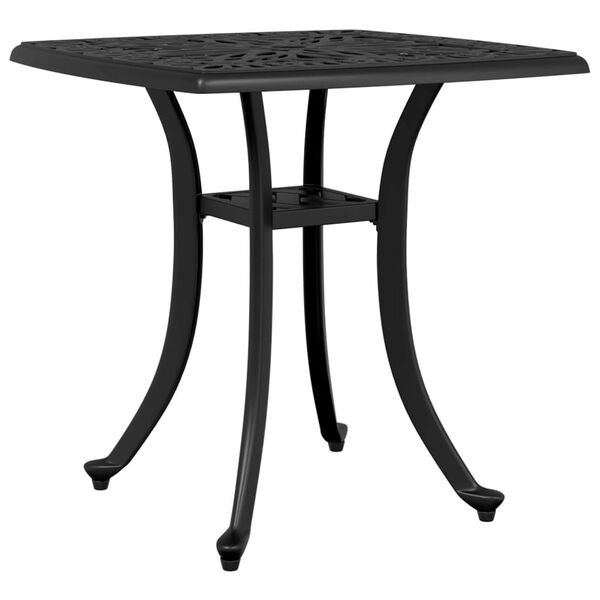 vidaXL Table de jardin noir 53x53x53 cm aluminium coul&eacute;