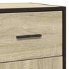 vidaXL Buffet ch&ecirc;ne sonoma 35,5x35x76 cm bois d'ing&eacute;nierie et m&eacute;tal