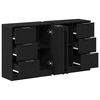 vidaXL Buffet Ch&ecirc;ne noir 120 x 30 x 70 cm Bois d'ing&eacute;nierie