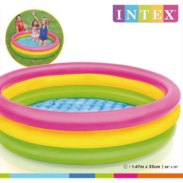 Intex Piscine gonflable Sunset 3 anneaux 147x33 cm