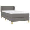 vidaXL Sommier &agrave; lattes de lit avec matelas Gris fonc&eacute; 100x200cm Tissu
