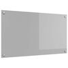 vidaXL Cr&eacute;dence de cuisine Gris clair 90 x 50 cm verre tremp&eacute;