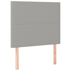 vidaXL T&ecirc;te de lit Gris clair 90x5x118/128 cm Tissu