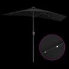 vidaXL Parasol de jardin Noir 294 x 150 x 223 cm tissu