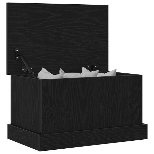 vidaXL Bo&icirc;te de Rangement Ch&ecirc;ne noir 50 x 30 x 28 cm Bois d'ing&eacute;nierie