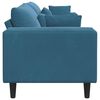 vidaXL Canap&eacute; avec coussin Bleu 250 x 77 x 76 cm Velours