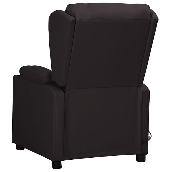 vidaXL Fauteuil électrique de massage Noir Similicuir