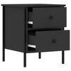 vidaXL Tables de chevet 2 pcs noir 40x42x50 cm bois d&rsquo;ing&eacute;nierie