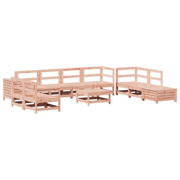 vidaXL Salon de jardin 11 pcs bois massif sapin de douglas