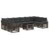vidaXL Ensemble de canap&eacute; de jardin 11 pc Gris et Gris fonc&eacute; polyrotin