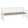 vidaXL Coussin de banc de jardin taupe 180x50x7 cm tissu oxford