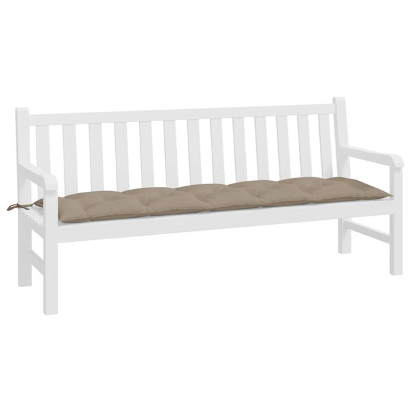 vidaXL Coussin de banc de jardin taupe 180x50x7 cm tissu oxford