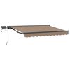 vidaXL Cadre de store manuel avec LEDs Taupe 5 x 3 m