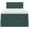vidaXL Lit de Rangement avec matelas Vert fonc&eacute; 100 x 200 cm Velours