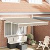 vidaXL Auvent Rétractable Beige 350 x 250 cm Polyester et Aluminium