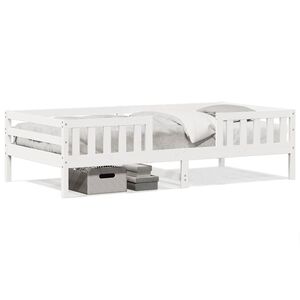 vidaXL Cadre de lit sans matelas blanc 90x200 cm bois de pin massif