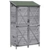 vidaXL Abri de jardin Gris 106 x 56 x 176,5 cm Bois d'ing&eacute;nierie