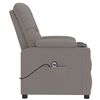 vidaXL Fauteuil inclinable &eacute;lectrique Taupe Tissu