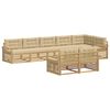 vidaXL Ensemble de canap&eacute;s d'ext&eacute;rieur 8 pc Blanc et Beige Polyester