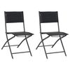 vidaXL Chaises pliantes 2 pi&egrave;ces Acier et Textil&egrave;ne