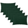 vidaXL Coussin avec oreiller HEERLEN 6 pi&egrave;ces Vert fonc&eacute; Velours