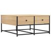 vidaXL Table basse ch&ecirc;ne sonoma 80x80x40 cm bois d'ing&eacute;nierie