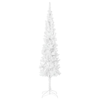 vidaXL Sapin de Noël étroit Blanc 210 cm