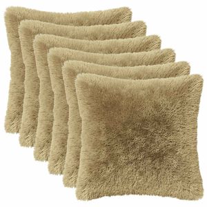 vidaXL Coussin avec oreiller HEERLEN 2 pi&egrave;ces Gris clair Fleece PV