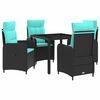 vidaXL Ensemble de repas ext&eacute;rieur 5 pc polyrotin