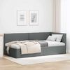 vidaXL Cadre de lit d'angle Gris fonc&eacute; 80 x 200 cm Velours