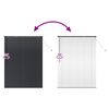 vidaXL Store de Fen&ecirc;tre avec des rideaux Noir Aluminium
