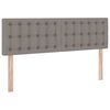 vidaXL Lit avec rangement et LED Taupe 140 x 190 cm Polyester