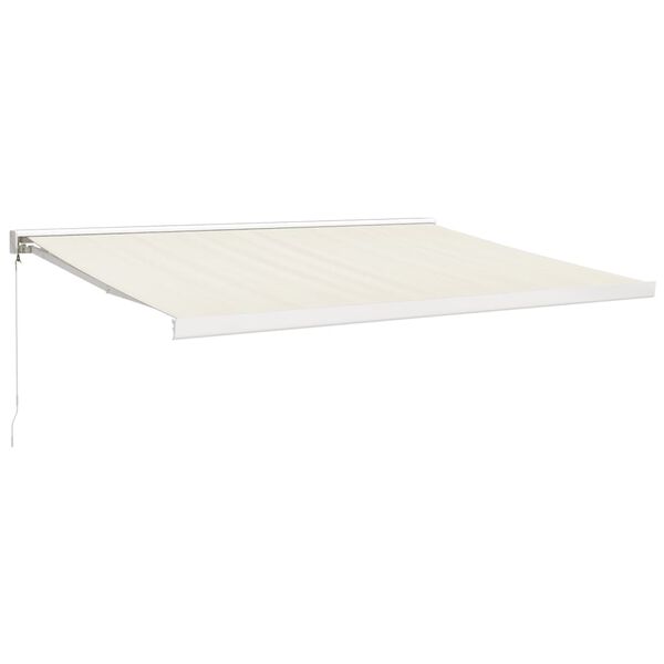 vidaXL Auvent r&eacute;tractable cr&egrave;me 4x3 m tissu et aluminium