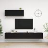 vidaXL Meubles TV 3 pcs Noir Bois d'ing&eacute;nierie
