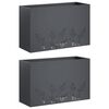 vidaXL Cache-pot de jardin 2 pc Anthracite 80 x 20 x 49 cm