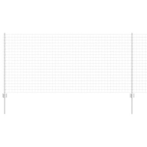 vidaXL Cl&ocirc;ture Euro avec poteau 10 x 1 m Acier galvanis&eacute; Argent&eacute;