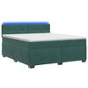vidaXL Lit de box spring avec matelas et LED Vert fonc&eacute; 140 x 190 cm