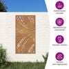 vidaXL D&eacute;coration murale jardin 105x55 cm acier corten design feuille