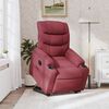 vidaXL Fauteuil inclinable &eacute;lectrique rouge bordeaux tissu