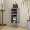 vidaXL Armoire &agrave; chaussures Gris b&eacute;ton 31,5x35x70 cm Bois d'ing&eacute;nierie
