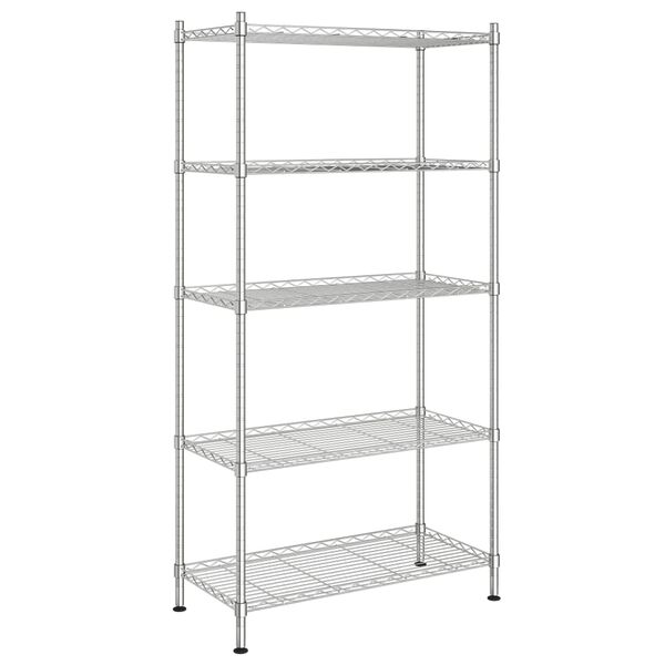 vidaXL Étagère de rangement 5 niveaux 90x35x180 cm Chrome 250 kg
