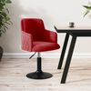 vidaXL Chaise pivotante de salle &agrave; manger Rouge bordeaux Velours