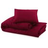 vidaXL Ensemble de housse de couette Bordeaux 260x240 cm Microfibre
