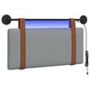 vidaXL T&ecirc;te de lit suspendue Avec lumi&egrave;re LED Gris clair PU antique