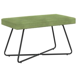 vidaXL banc Vert clair 80 x 40 x 45 cm Velours