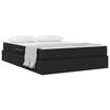 vidaXL Lit avec rangement et matelas Noir 140 x 200 cm Polyester