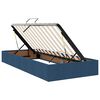 vidaXL Lit avec rangement et matelas Bleu 90 x 190 cm Polyester
