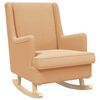 vidaXL Chaise &agrave; bascule Beige 62 x 80 x 85 cm Boucl&eacute;