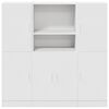 vidaXL Ensemble d'armoires de cuisine 3 pcs blanc bois d'ing&eacute;nierie
