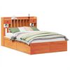 vidaXL Cadre de lit sans matelas cire marron 150x200cm bois pin massif
